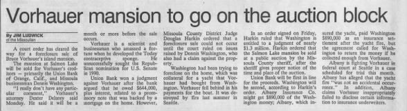 The Missoulian, Missoula, MT - Dennis Washington buys mansion
